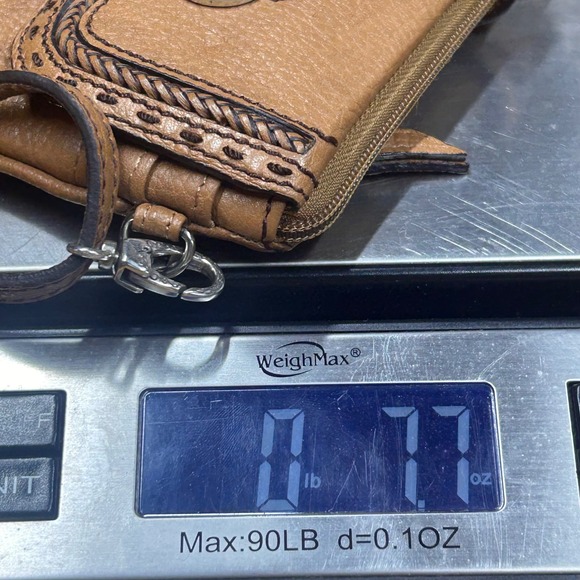 Brighton Brown Tri-Fold Wallet Crossbody Bag with Strap Y2K Small Classic - Picture 16 of 16